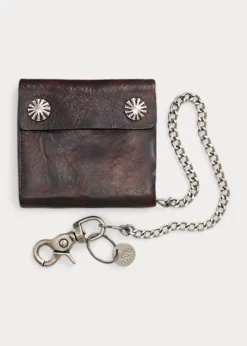 Concho Leather Chain Wallet
