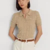 Cable-Knit Cotton Polo Jumper