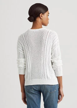 Lacing Cable-Knit Cotton Jumper -Family Flair Sales Store s7 1466024 alternate3