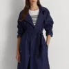 Cotton-Blend Twill Trench Coat
