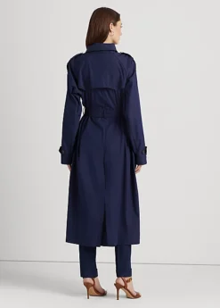 Cotton-Blend Twill Trench Coat -Family Flair Sales Store s7 1466052 alternate3