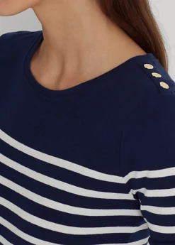 Striped Cotton Long-Sleeve Tee -Family Flair Sales Store s7 1466054 alternate4