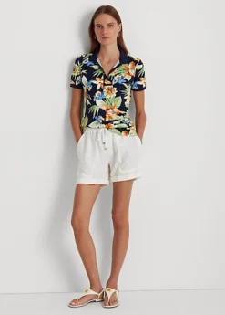 Floral Mesh Polo Shirt -Family Flair Sales Store s7 1466080 alternate1