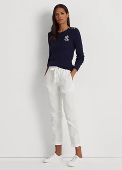 Button-Trim Cable-Knit Jumper -Family Flair Sales Store s7 1466090 alternate1