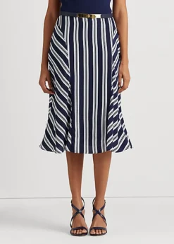 Striped Crepe Skirt -Family Flair Sales Store s7 1466096 alternate1