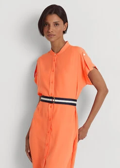 Belted Crepe Shirtdress -Family Flair Sales Store s7 1466106 alternate1