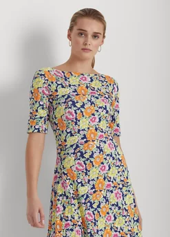 Floral Stretch Cotton Midi Dress -Family Flair Sales Store s7 1466108 alternate1