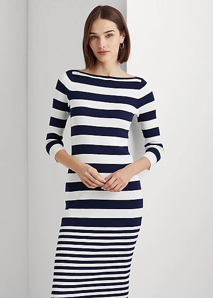 Striped Cotton-Blend Dress 3 Striped Cotton-Blend Dress - Image 3