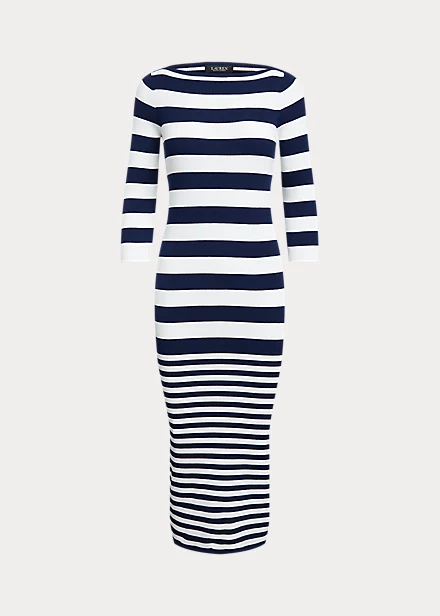 Striped Cotton-Blend Dress 2 Striped Cotton-Blend Dress - Image 2