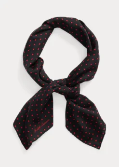 Polka-Dot Cashmere-Silk Neckerchief