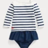 Striped Cotton Jersey Dress & Bloomer