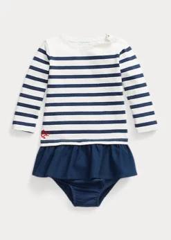 Striped Cotton Jersey Dress & Bloomer