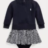 Floral Fleece Sweatshirt Dress & Bloomer