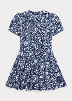 Floral Pintucked Shirtdress