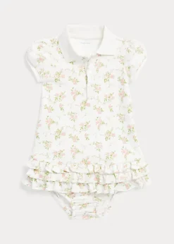 Floral Cotton Polo Dress And Bloomer