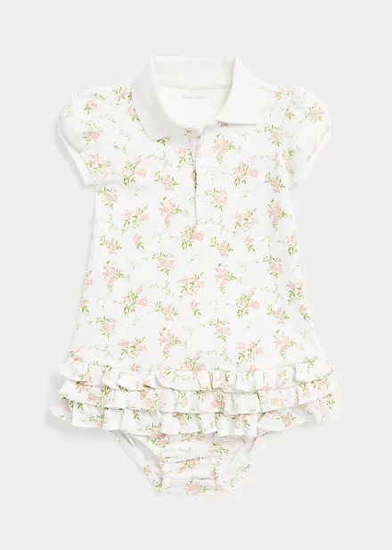 Floral Cotton Polo Dress And Bloomer 1 Floral Cotton Polo Dress And Bloomer