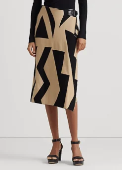 Geo-Print Cotton-Blend Pencil Skirt -Family Flair Sales Store s7 1468581 alternate1