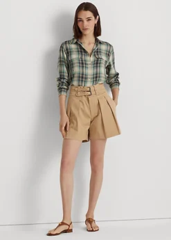 Oversized Plaid Twill Shirt -Family Flair Sales Store s7 1468598 alternate1