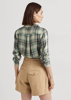 Oversized Plaid Twill Shirt -Family Flair Sales Store s7 1468598 alternate3