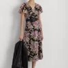 Floral Crinkle Georgette Dress