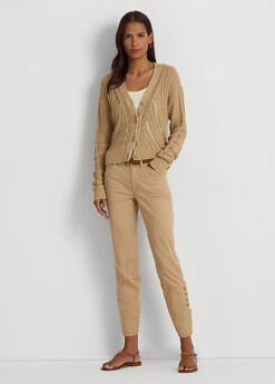 Pointelle-Knit Linen-Cotton Cardigan -Family Flair Sales Store s7 1468867 alternate1