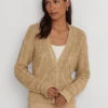 Pointelle-Knit Linen-Cotton Cardigan
