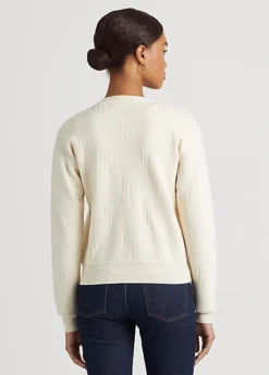 Monogram Jacquard Cotton-Blend Cardigan -Family Flair Sales Store s7 1468869 alternate3