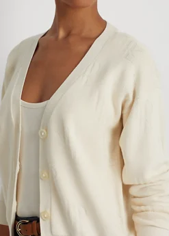 Monogram Jacquard Cotton-Blend Cardigan -Family Flair Sales Store s7 1468869 alternate4