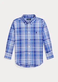 Plaid Cotton Poplin Shirt