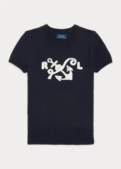 Anchor Cotton Short-Sleeve Jumper