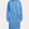 Fleece Wrap Hoodie Dress