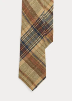 Plaid Linen Tie