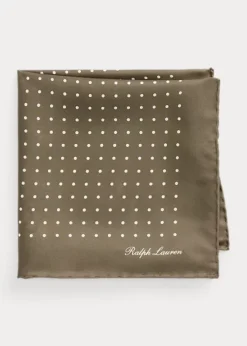 Polka-Dot Silk Foulard Pocket Square
