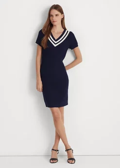 Cotton-Blend Cricket Jumper Dress