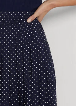 Polka-Dot Pleated Crepe Skirt -Family Flair Sales Store s7 1474222 alternate4