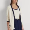Two-Tone Cotton Cardigan