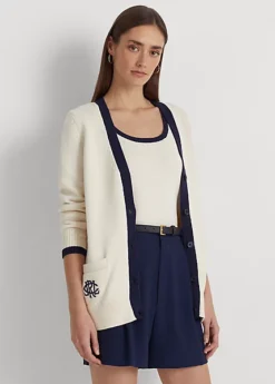 Two-Tone Cotton Cardigan