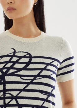 Logo Striped Short-Sleeve Jumper -Family Flair Sales Store s7 1474270 alternate4