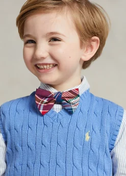 Cable-Knit Cotton Jumper Vest -Family Flair Sales Store s7 1475089 alternate3