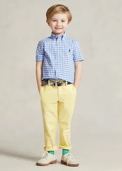 Gingham Cotton Poplin Short-Sleeve Shirt -Family Flair Sales Store s7 1475127 alternate2