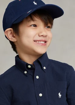 Cotton Seersucker Short-Sleeve Shirt -Family Flair Sales Store s7 1475152 alternate3