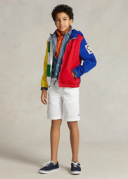 Colour-Blocked Cotton Hooded Jacket 4 Colour-Blocked Cotton Hooded Jacket - Image 4