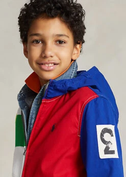 Colour-Blocked Cotton Hooded Jacket 9 Colour-Blocked Cotton Hooded Jacket -Family Flair Sales Store s7 1475240 alternate3