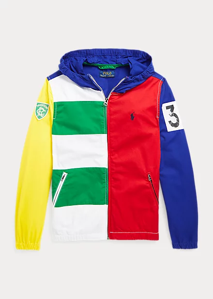 Colour-Blocked Cotton Hooded Jacket 2 Colour-Blocked Cotton Hooded Jacket - Image 2