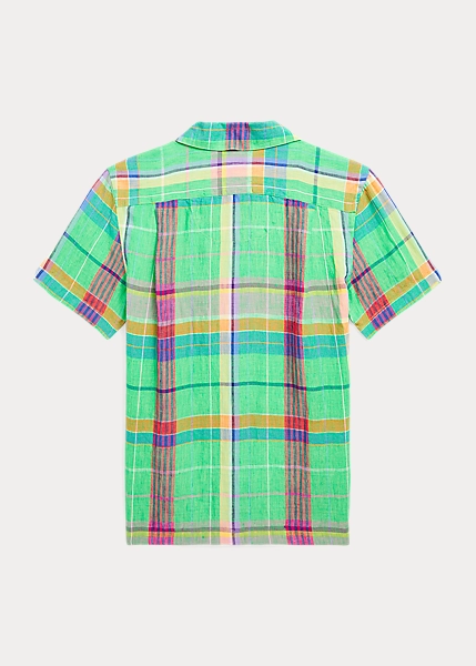 Plaid Linen Camp Shirt 2 Plaid Linen Camp Shirt - Image 2