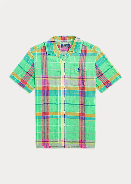 Plaid Linen Camp Shirt 1 Plaid Linen Camp Shirt
