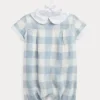 Gingham Linen Bubble Shortall