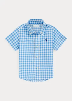 Gingham Cotton Short-Sleeve Shirt