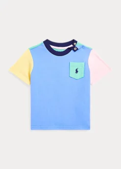 Colour-Blocked Cotton Pocket Tee
