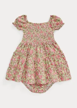 Floral Smocked Jersey Dress & Bloomer